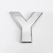 Cemax Y Harfi 3,75 cm Krom Yapışkanlı - 1