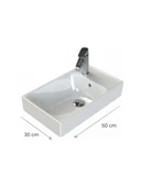 TURKUAZ Sharp Etajerli Lavabo 50/30 cm - 1