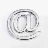 Cemax @ İşareti 3,75 cm Krom Yapışkanlı - 10