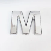 Cemax M Harfi 3,75 cm Krom Yapışkanlı - 10