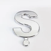 Cemax Ş Harfi 3,75 cm Krom Yapışkanlı - 5