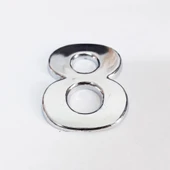 Cemax 8 Rakamı 3,75 cm Krom Yapışkanlı - 11