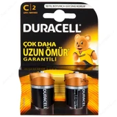 Duracell Alkalin C Orta Boy Pil 2'li Paket - 10