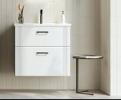 Orka Bari 65 cm Mat Beyaz Banyo Dolabı Alt Modül ve Lavabo thumbnail 1