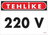 Avmdepo 220 V Teklike Uyarı Levhası 25x35 KOD:1114 - 9