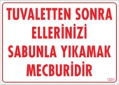 Avmdepo  Ellerinizi Yıkayınız Uyarı Levhası 25x35 KOD:1201 - 3