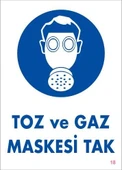 Avmdepo  Toz ve Gaz Maskesi Uyarı Levhası 25x35 KOD:18 - 11