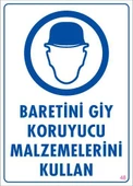 Avmdepo  Baret Giy Uyarı Levhası 25x35 KOD:48 - 1