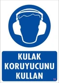 Avmdepo  Kulak Koruyucu Kullan Uyarı Levhası 25x35 KOD:35 - 11