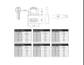 Kale 32 mm Sarı Pirinç Asma Kilit KD-001/10-230 - 6