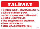 Avmdepo  İş Güveliği Talimatları Levhası 25x35 KOD:1418 thumbnail 10