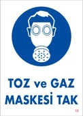 Avmdepo  Toz ve Gaz Maskesi Uyarı Levhası 25x35 KOD:18 - 3
