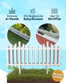 Çarşıbu Plastik Bahçe Peyzaj Çiti Dekoratif Beyaz Çit 59 cm - 1 ADET - 1