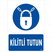 Avmdepo  Kilitli Tutun Uyarı Levhası 25x35 KOD:601 - 4