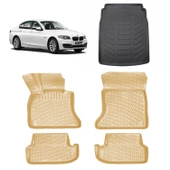 Rizline Bmw 5 Serisi F10 3D Havuzlu Paspas ve Bagaj Havuzu Set Bej thumbnail 1
