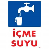 Avmdepo  İçme Suyu Uyarı Levhası 25x35 KOD:408 - 2