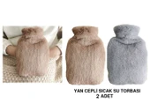 SICAK SU TORBASI 2 ADET,YAN CEPLİ PELUŞ TERMOFOR 27x17x2cm  750ml thumbnail 1