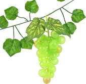 Nettenevime 2li Set Yapay Meyve Yeşil Üzüm Süs Dekoratif Sahte Meyve 15CM thumbnail 6