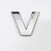 Cemax V Harfi 3,75 cm Krom Yapışkanlı - 7