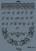 Rich New Seri N-114 Stencil 35x25 cm - 9