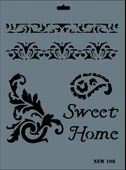 Rich New Seri N-108 Stencil 35x25 cm - 5