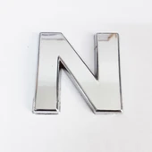 Cemax N Harfi 3,75 cm Krom Yapışkanlı - 7