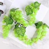 Nettenevime 2li Set Yapay Meyve Yeşil Üzüm Süs Dekoratif Sahte Meyve 15CM thumbnail 7