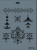 Rich New Seri N-103 Stencil 35x25 cm - 7