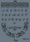 Rich New Seri N-114 Stencil 35x25 cm - 5
