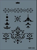 Rich New Seri N-103 Stencil 35x25 cm - 4