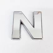 Cemax N Harfi 3,75 cm Krom Yapışkanlı - 2