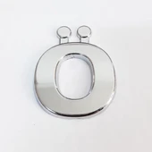 Cemax Ö Harfi 3,75 cm Krom Yapışkanlı - 1