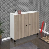 Kenzlife ayakkabılık yemeni5 crdbyz 83*120*32 kapaklı 5 raflı 30 çift ayakkabı kapasitesi - 1