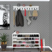 Kenzlife ayakkabılık yemeni4 gribyz 68*120*32 kapaklı 4 raflı 24 çift ayakkabı kapasitesi - 2