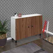 Kenzlife ayakkabılık yemeni4 cvzbyz 68*120*32 kapaklı 4 raflı 24 çift ayakkabı kapasitesi - 1