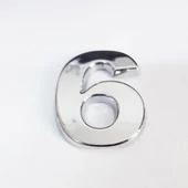 Cemax 6 Rakamı 3,75 cm Krom Yapışkanlı - 4