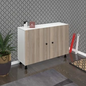 Kenzlife ayakkabılık merkub4 crdbyz 68*100*32 kapaklı 4 raflı 20 çift ayakkabı kapasitesi - 1