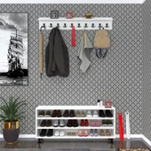 Kenzlife ayakkabılık yemeni3 crdbyz 53*120*32 kapaklı 3 raflı 18 çift ayakkabı kapasitesi - 2