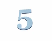 Cemax Villa Boy 5 Rakamı 8,5 cm Yapışkanlı - 5