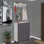 Kenzlife portmanto ayakkabılık ve askılık sandal6 gribyz 98*120*32 otuzaltı çift ayakkabı kapasitesi - 1