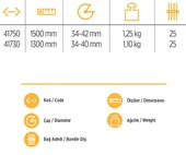 Avmdepo YKS 41750 Eğik Kürek Sapı 1,5 Metre - 9