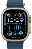Apple Watch Ultra 2 GPS + Cellular 49mm Natürel Titanyum Kasa ve Mavi-Ocean Kordon Akıllı Saat Teşhir - 2