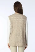 Kadın Kum İşlemeli Merserize Mevsimlik Triko Anne Yelek thumbnail 3