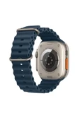 Apple Watch Ultra 2 GPS + Cellular 49mm Natürel Titanyum Kasa ve Mavi-Ocean Kordon Akıllı Saat Teşhir - 3