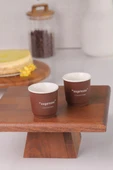 Acar Blush Espresso Fincanı Bordo 90ml 2'li - 1