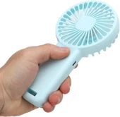 MİNİ FAN,TELEFON TUTUCU,PORTATİF EL VANTİLATÖRÜ MAVİ  9,3x19cm - 4