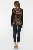 Kadın Çok Renkli Etnik Desenli Cepli Kilim Yelek - 3