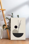 SELMIRA Geometrik Minimalist Saksı Kanvas Tablo - 1