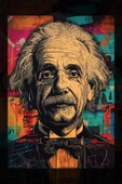 SELMIRA Albert Einstein Pop Art Kanvas Tablo - 2