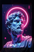 SELMIRA Neon Poseidon Kanvas Tablo - 2